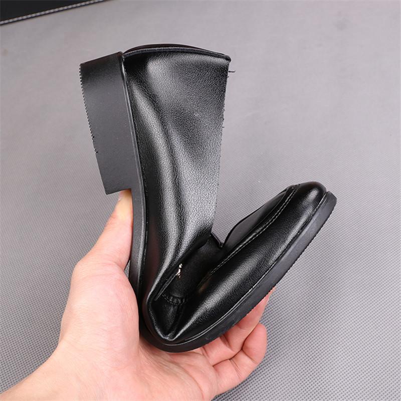 Fashion Fashion New Men's Black White Soft  Leather Flats Shoes Male Driving Loafers Homecoming Wedding Dress Zapatillas Hombre