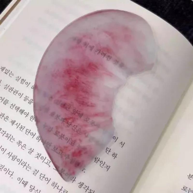 1 Bucată Semn de Carte Drăguț cu Design Creativ Acrilic Transparent Seria Fructe Etichetă de Carte Simplitate INS Semn de Carte Papetărie Student Cadou