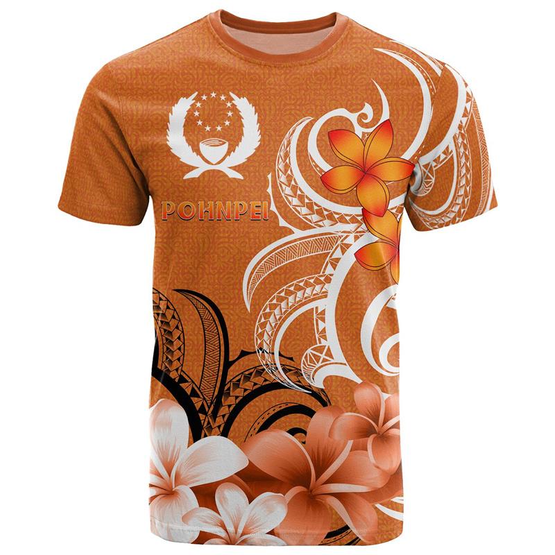 3D Pohnpei Polynesian Culture Tribal Island Retro Tattoo Printing T Shirt Children Fashion Cool Tee Shirts Harajuku Clothing Top