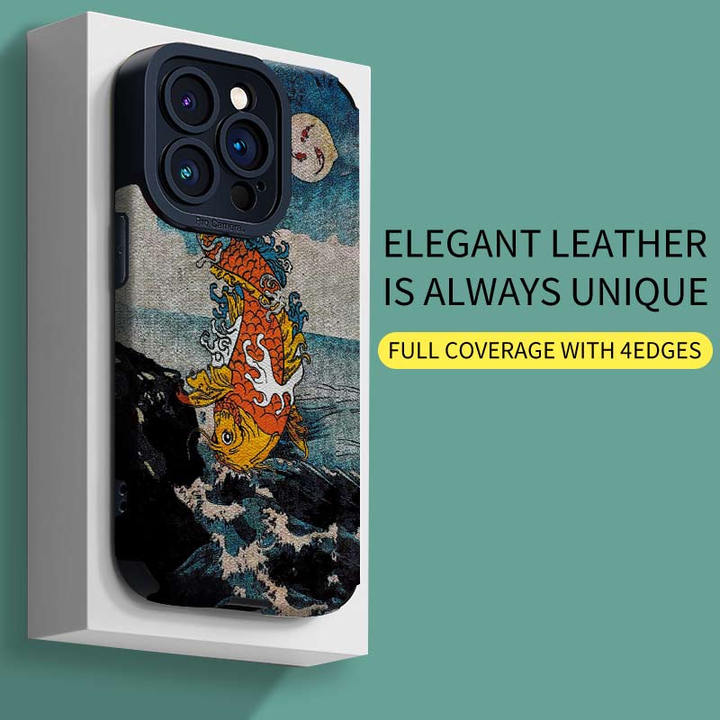 

Кожаный противоударный мягкий силиконовый чехол Lucky Carp с принтом для телефона, задняя крышка с полной защитой объектива камеры