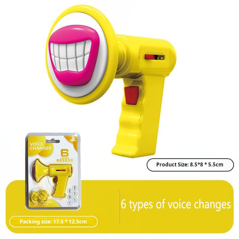 

Children s Voice Changing Toy with 6 Sound Effects Role Playing Voice Speaker Handheld Amplifier Parody Fun Toy жёлтый