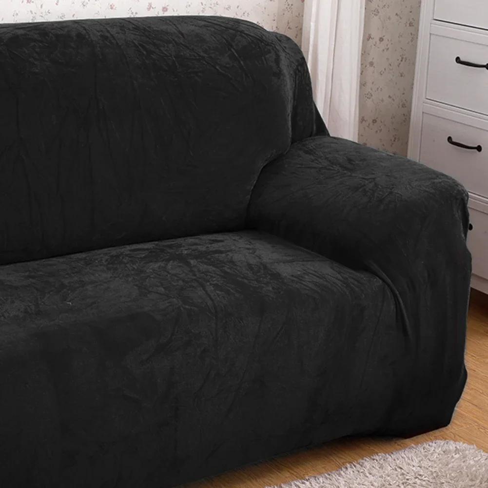 Winter Thick Sofa Covers Soft Velvet Slipcovers Furniture Protector Thick Couch Covers Washable For 1/2/3/4 Seater Living Room