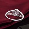 Ring Rhinestone Inlaid Creative Jewelry Heart Shape Engagement Gift for Women