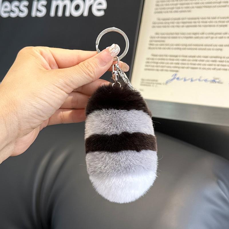 [Süßer kleiner Schwanz] Imitation Nerzfell Auto Schlüsselanhänger Anhänger Plüschtier Schultasche Anhänger Geschenk