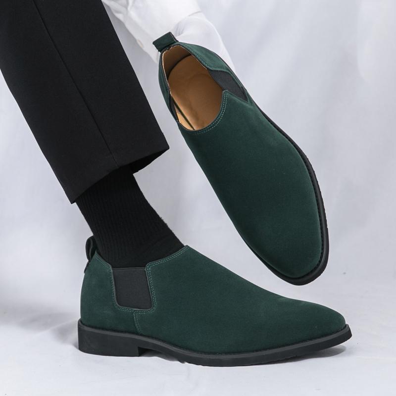 Fashion Men Business Loafers with Pointed Frosted Surface Lightweight Comfortable Fashionable and Formal Shoes In Sizes 38-48 Men Shoes