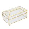 Decorative Glass Napkin Storage Box Fashionable Exquisite Transparent Glass Tissue Box for Home