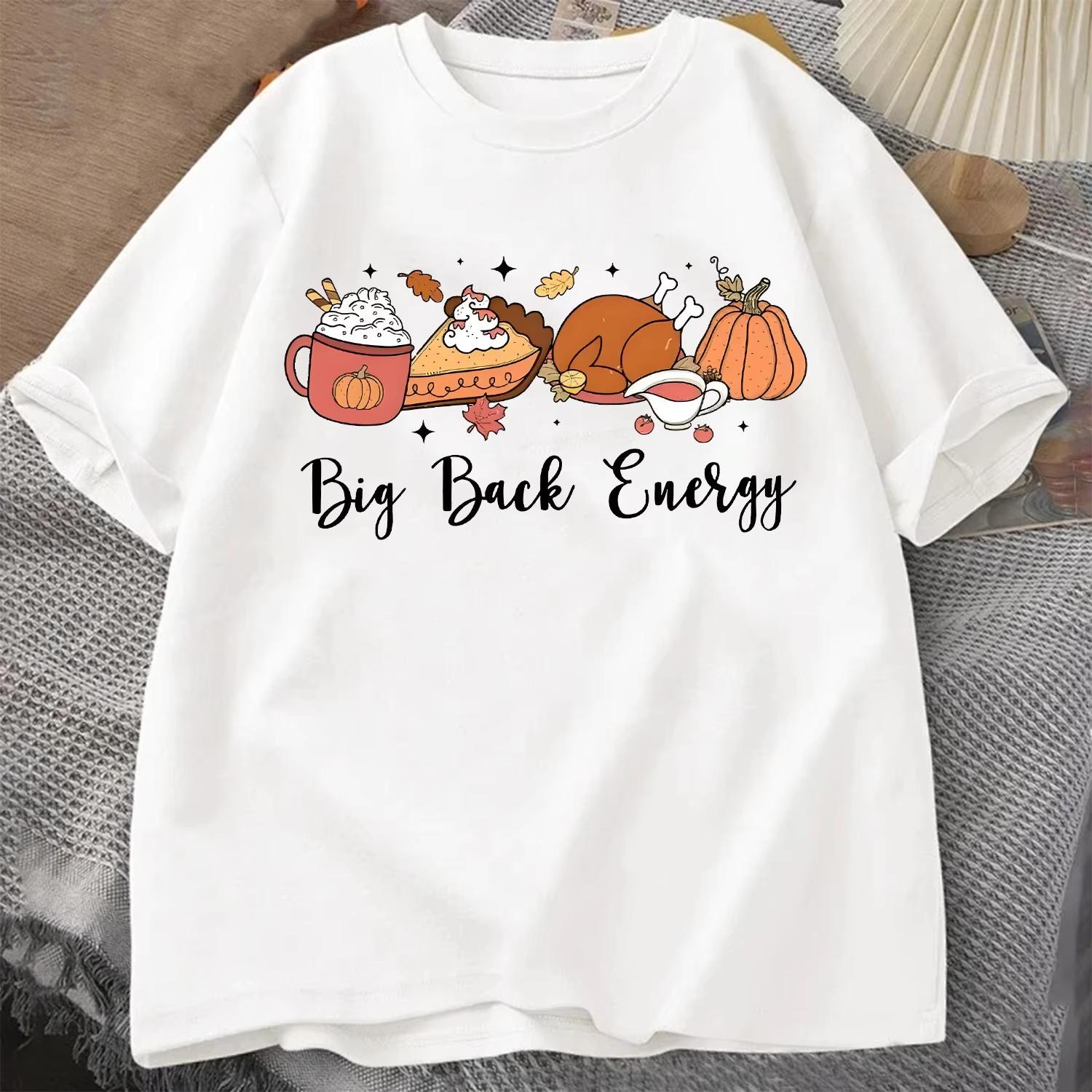 

Big Back Energy Retro Thanksgiving Turkey T-shirt Summer Men Tracksuit O-neck Short Sleeve Sportswear Casual Fun Tops Cotton Tee S разноцветный