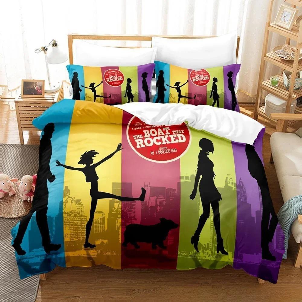 Mode 3D-gedrucktes Spiel Cowboy Bebop Bettwäsche-Set Cartoon Anime dreiteiliges Set Erwachsene Kind Schlafzimmer Bettbezug-Sets Heimtextilien