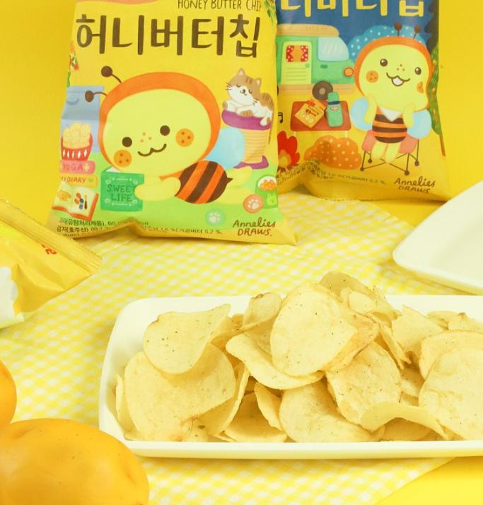 Honey Butter Chips 120g – Sweet & Savory Korean Potato Snack