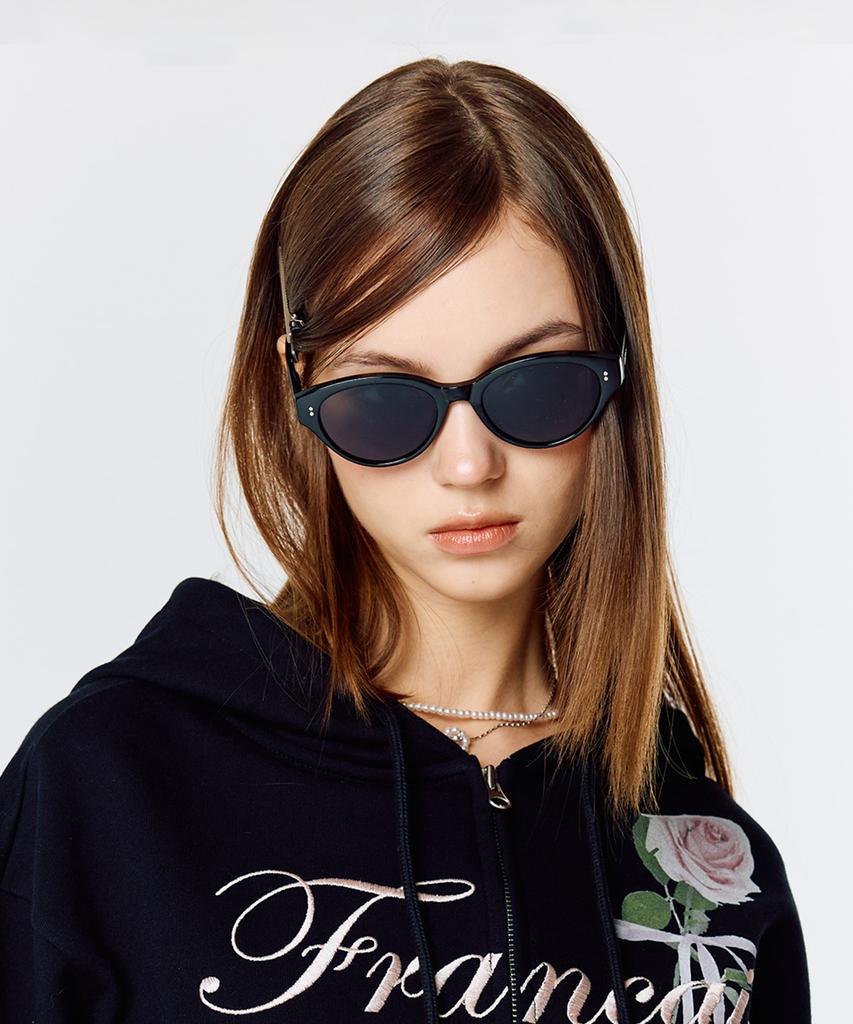 LARTIGENT [Yunkyeong Pick] L15 Round Sunglasses(Black)