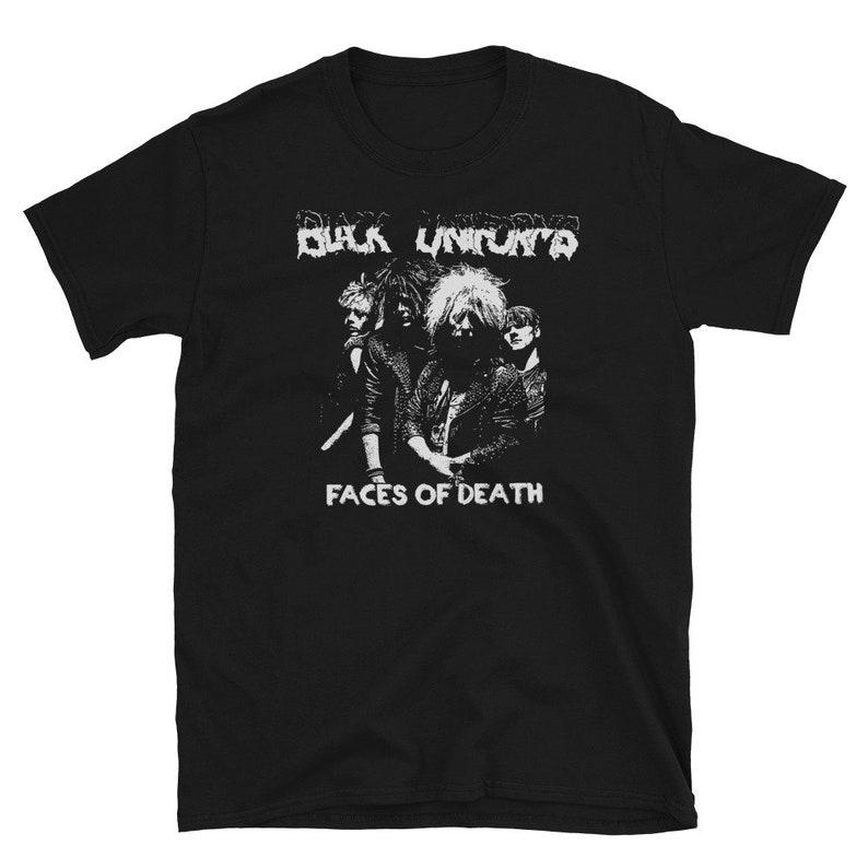 

230 Gsm 100% Cotton Black Uniforms Faces Of Death Shirt XXS чёрный