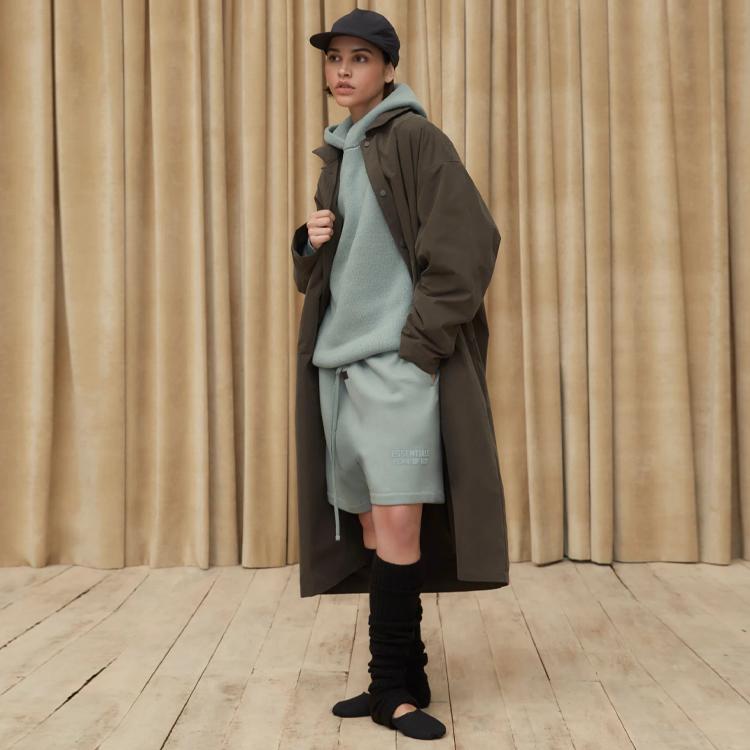 Fear of God Essentials Sweatshorts Sycamore Drop 2 SS23 Series Loose Casual Shorts Men Bottoms Mist-Blue FOG-SS23-332