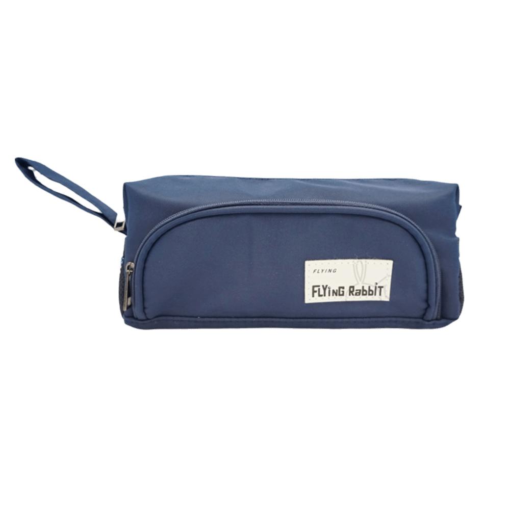 

Large Capacity Pencil Case Portable Design Pen Box Stationery Box Office Supplies темно-синий