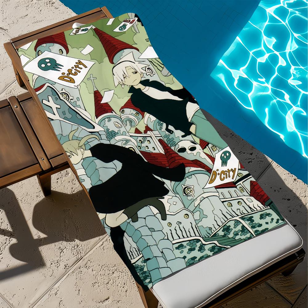 

S-Soul anime cute Towel Beach Quick Dry Soft E-Eater Pool Towels Gift for Travel Gym Shower Camping sports W40*H60(CM)