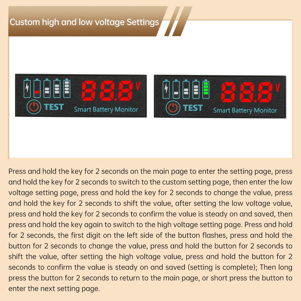 3S-14S DC7-55V Battery Level Indicator 12V 24V 36V 48V 18650 Lithium Battery Capacity Board Acid battery Voltage Charging Tester