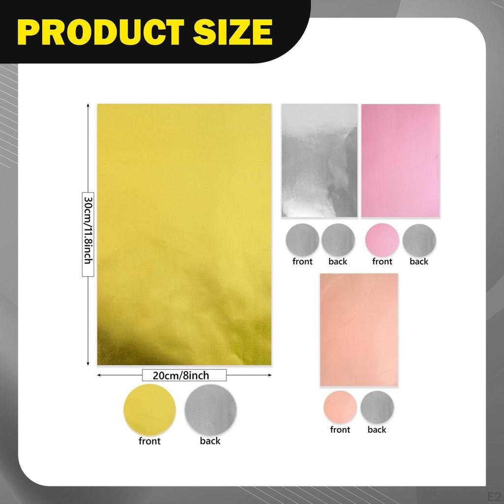 8 Pieces Metallic Cardstock Paper Construction Multipurpose Foil Board for Weddings Birthdays