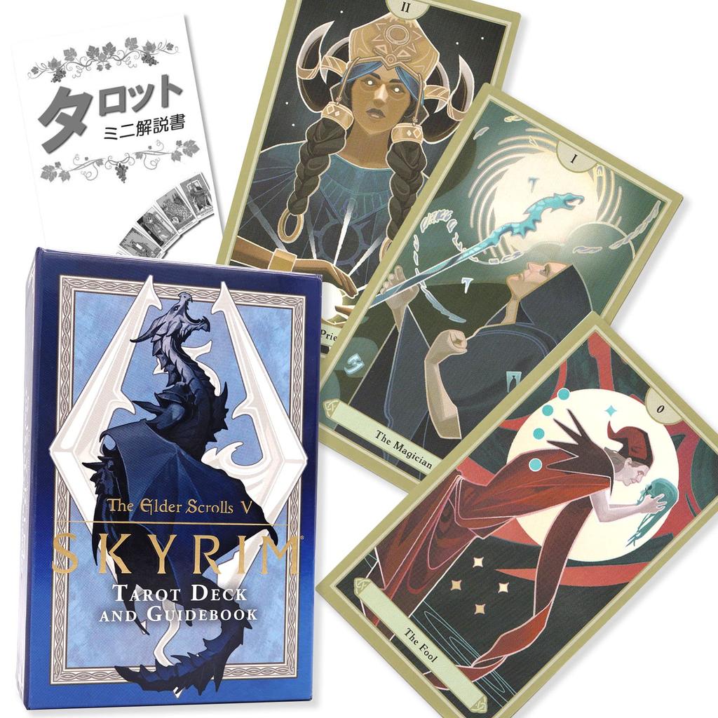The Elder Scrolls V Skyrim Tarot Deck, Tarot Reading Instructions, Japanese Instruction Manual Included, Authentic Tarot Cards, 78 Cards