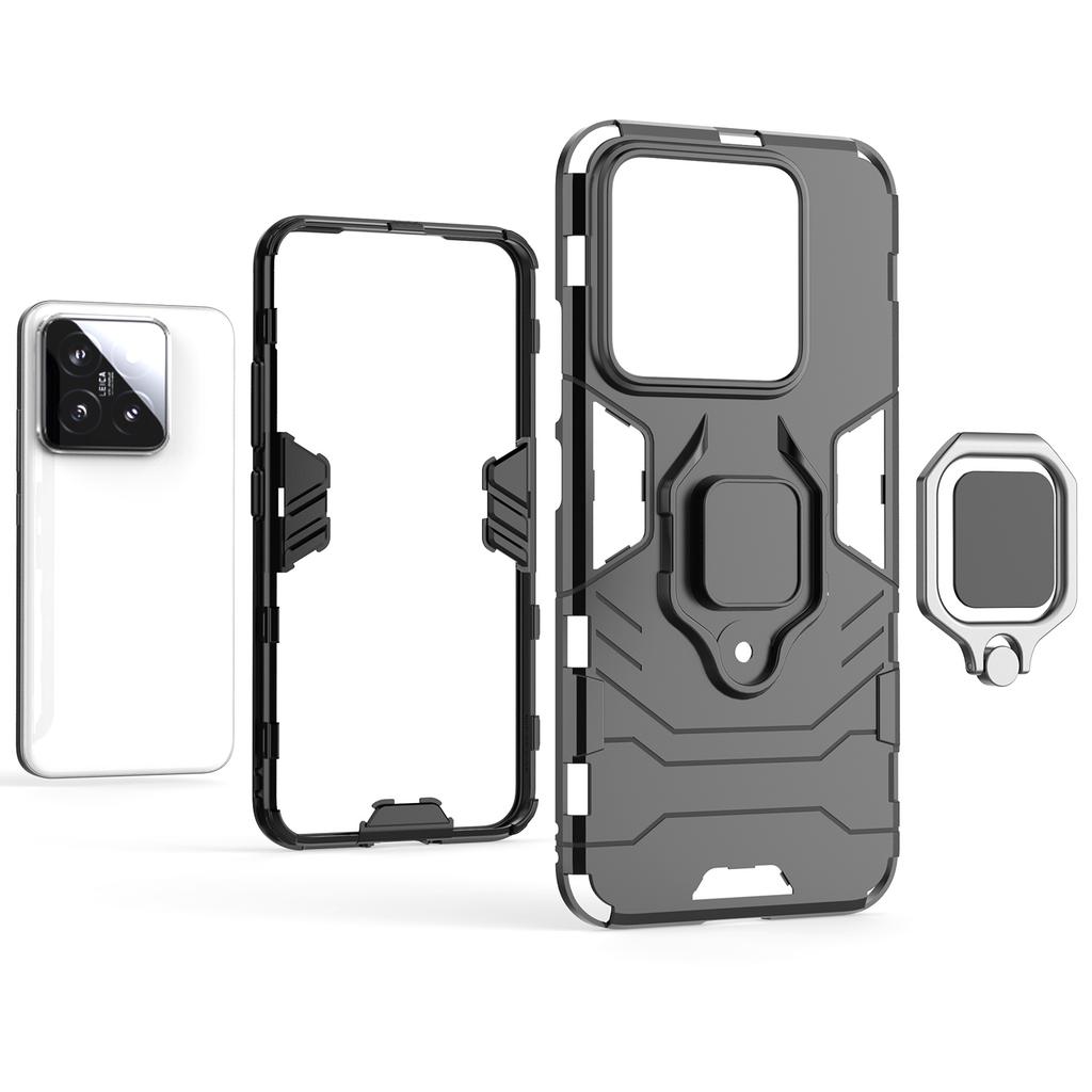 For Xiaomi 14 Case Phone Shell Anti-Scratch Kickstand PC+TPU Mobile Phone Cover