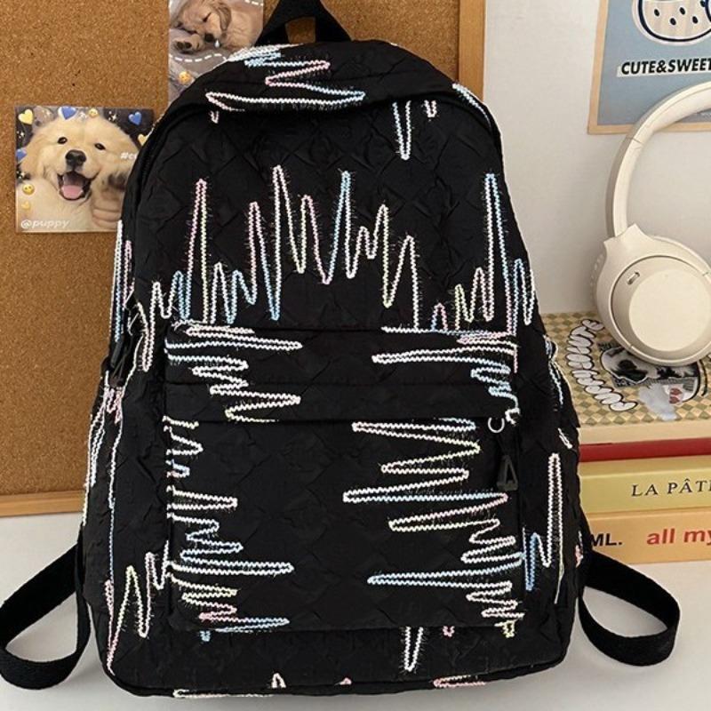 New backpack women's lightweight student nylon polyester schoolbag sweet large-capacity backpack high value versatile