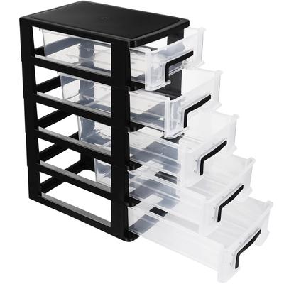 Storage Case Drawer Small Items Tabletop Storage Box 5 Tiers Width 15 X Depth X Height 31cm Plastic Case Box Storage Small Items Case Tabletop