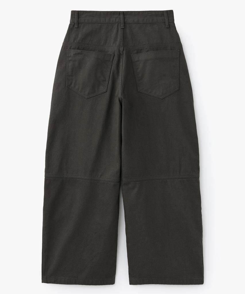 COFWI Jonos Multi-Tuck Wide Pants Charcoal Brown