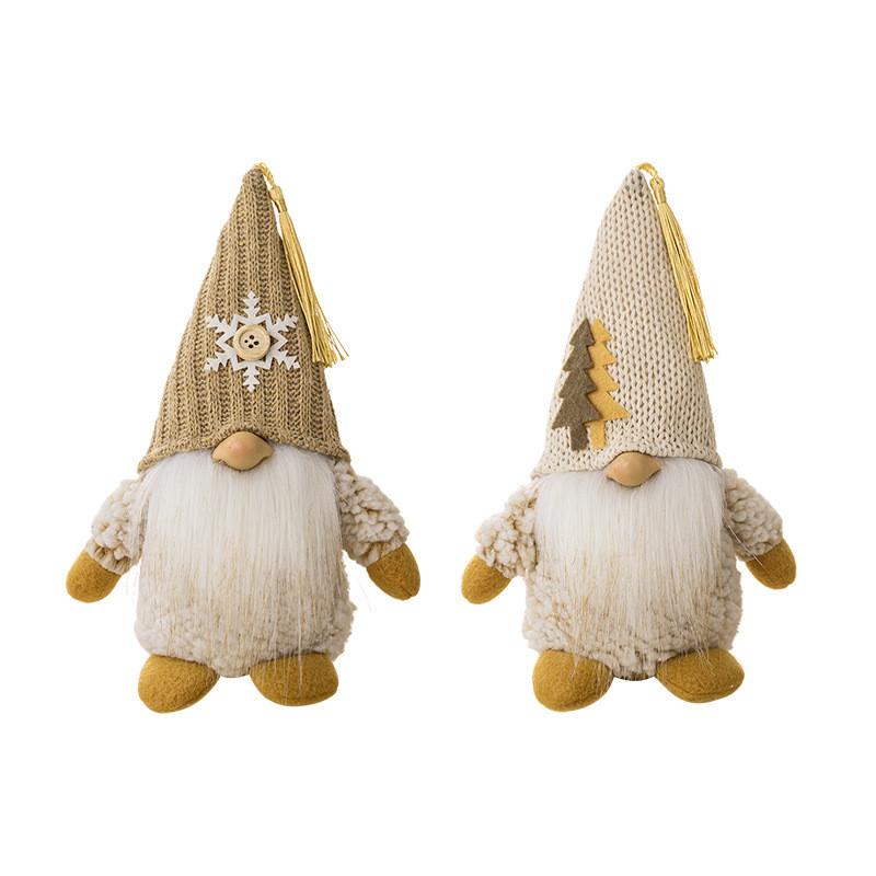Whimsical Christmas Decorations Delightful Gnome Statues Soft Polyester Fabric For Festive Spirit
