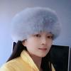 New Big Head Circumference Hat High Imitation Fox Hair Empty Top Hat Warm In Autumn and Winter Furry Hat Ring No Top Trendy Girl