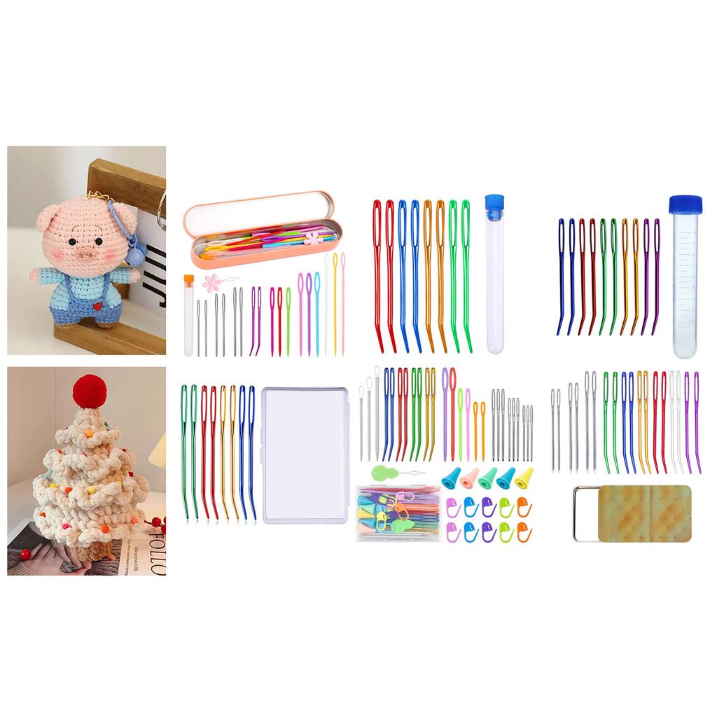 Big Eyes Sewing Needle DIY Hand Sewing Needle Learning Needle Yarn Needle Kits Darning Needle Metal Sewing Needle Sets