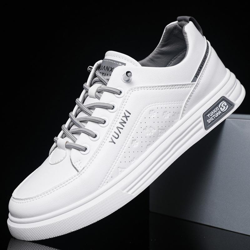New 2025 Versatile Little White Shoes One-pedal Men's Shoes Board Shoes Spring and Autumn Shoes Casual Sports Shoes Light and Breathable
