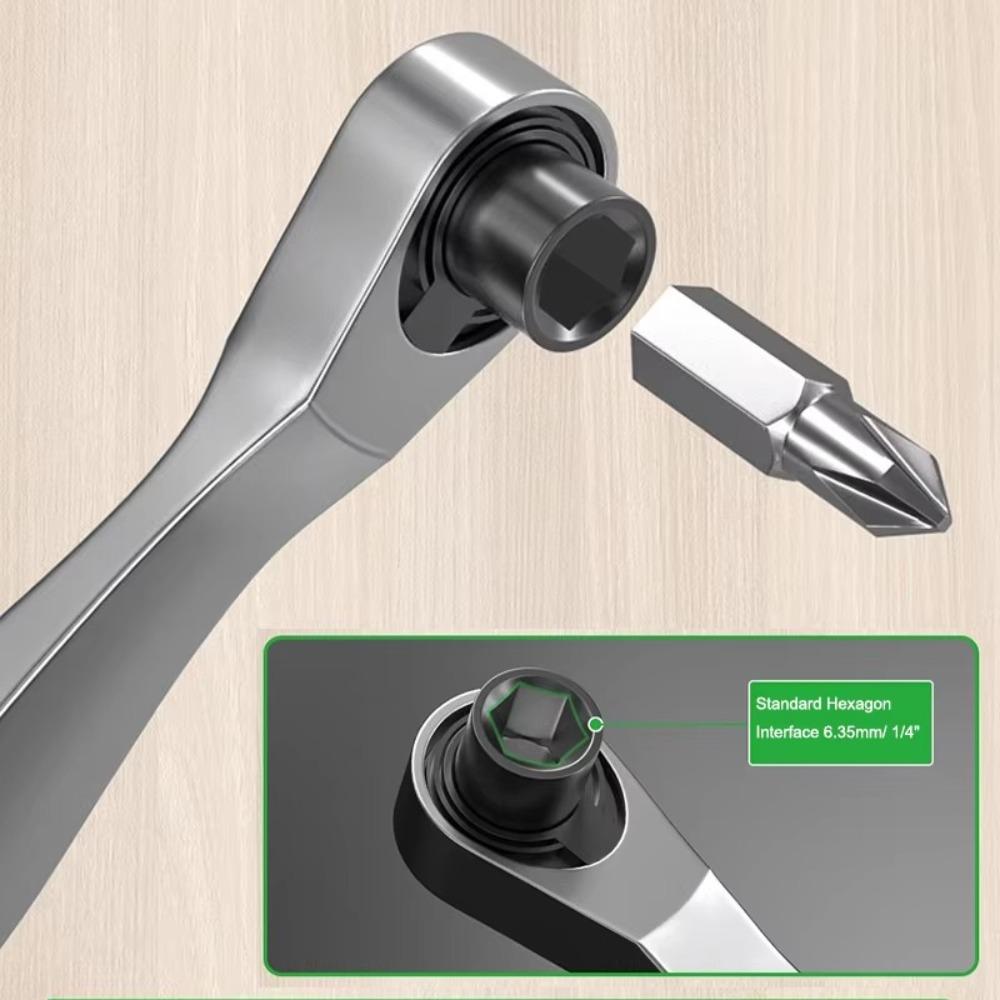 Mini sada šroubovacích bitů Rychle otočný ruční nástroj Nová sada ráčnových klíčů Pro stísněné prostory