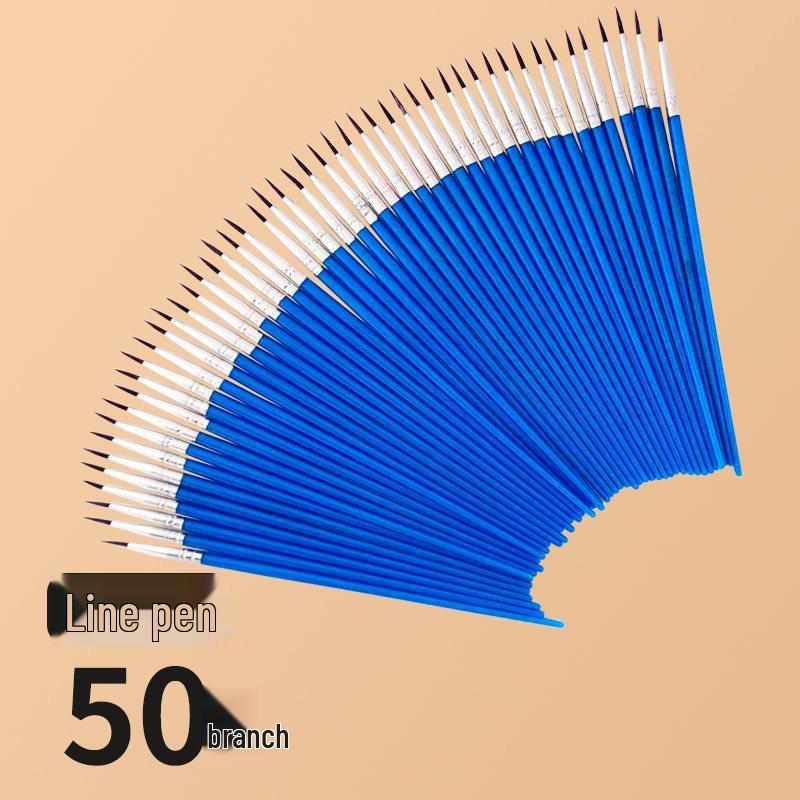 Flat Nylon Brush Set: Oil, Watercolor, Gouache, Acrylic - Ideal for Art, Painting, and Outlining.