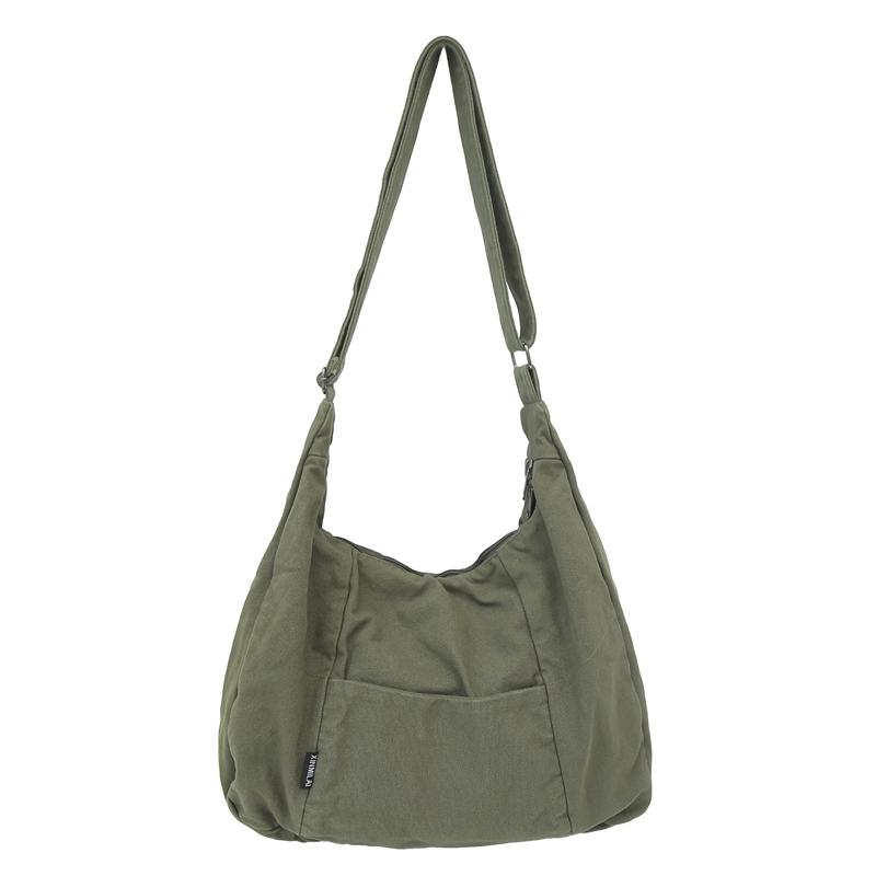 

Холщовая сумка через плечо Женская сумка через плечо Мужская сумка зелёный