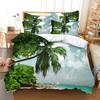 3D HD ložní souprava Queen Povlak na přikrývku Povlak na polštář Povlečení USA King Twin Full Double Single Bed Seaside Coconut Tree