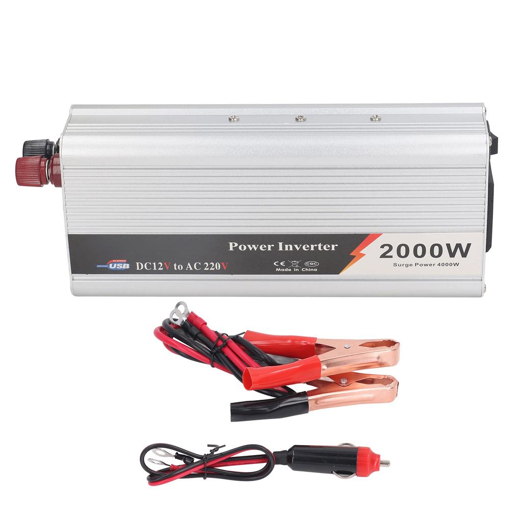 Car Power Inverter 2000W DC 12V To AC 220?230V with 5V USB Output Sine Wave Converter