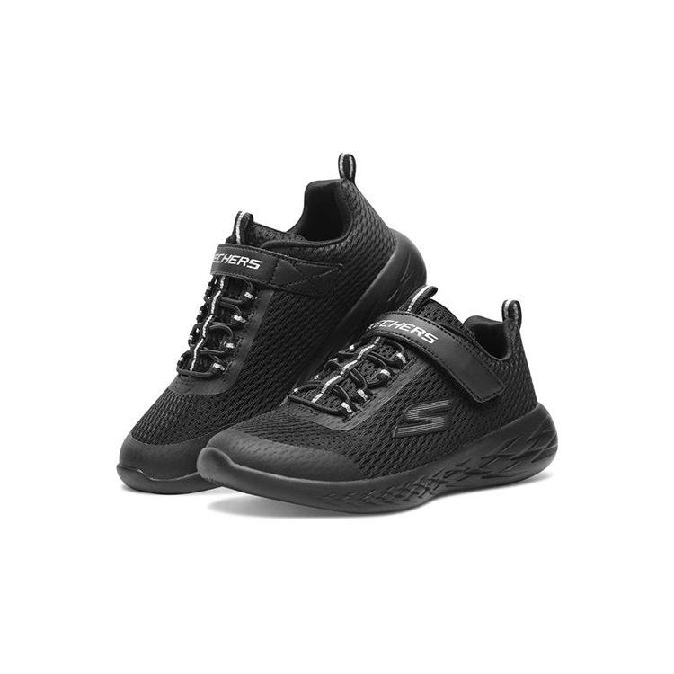 Skechers Go Run 600 Hook and Loop Low Top Kids' Running Shoes Black Teenagers 82007L-BBK