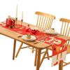 Holiday Dining Table Runner Christmas Party Decorations Wrinkle Fabric Easy Maintenance Tablecloth