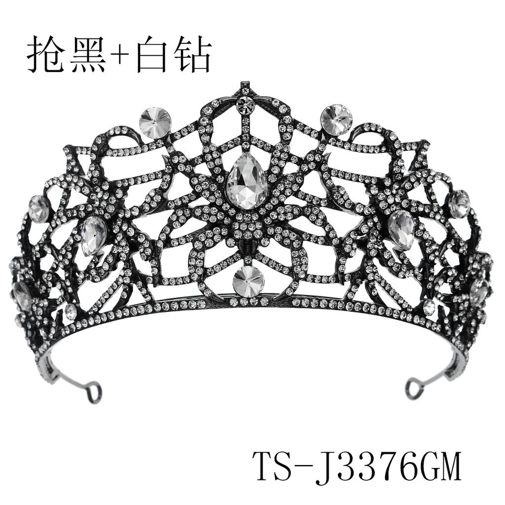 Skull Head Candy Scare Halloween Rhinestone Crystal Tiaras Crown for Queens Hair Jewelry Diadema Headpieces