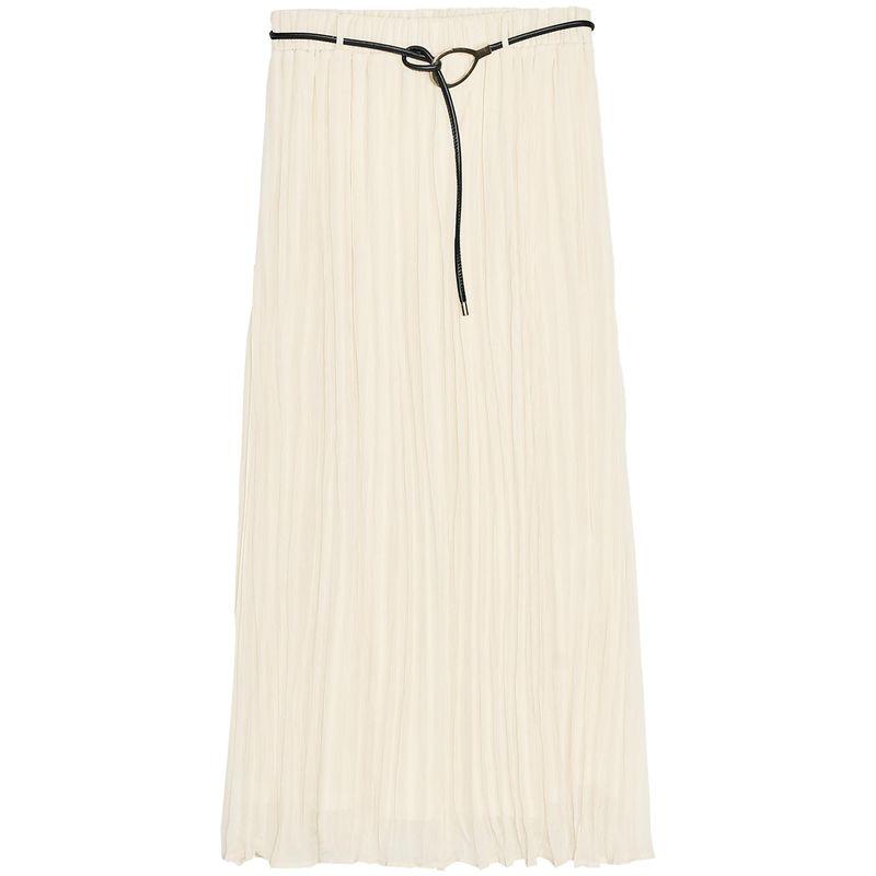 Zaprha 2025 New Arrival with Belt Gas Casual Elegant Vertical Midi Skirt Skirt Long Slim Looking 3897095