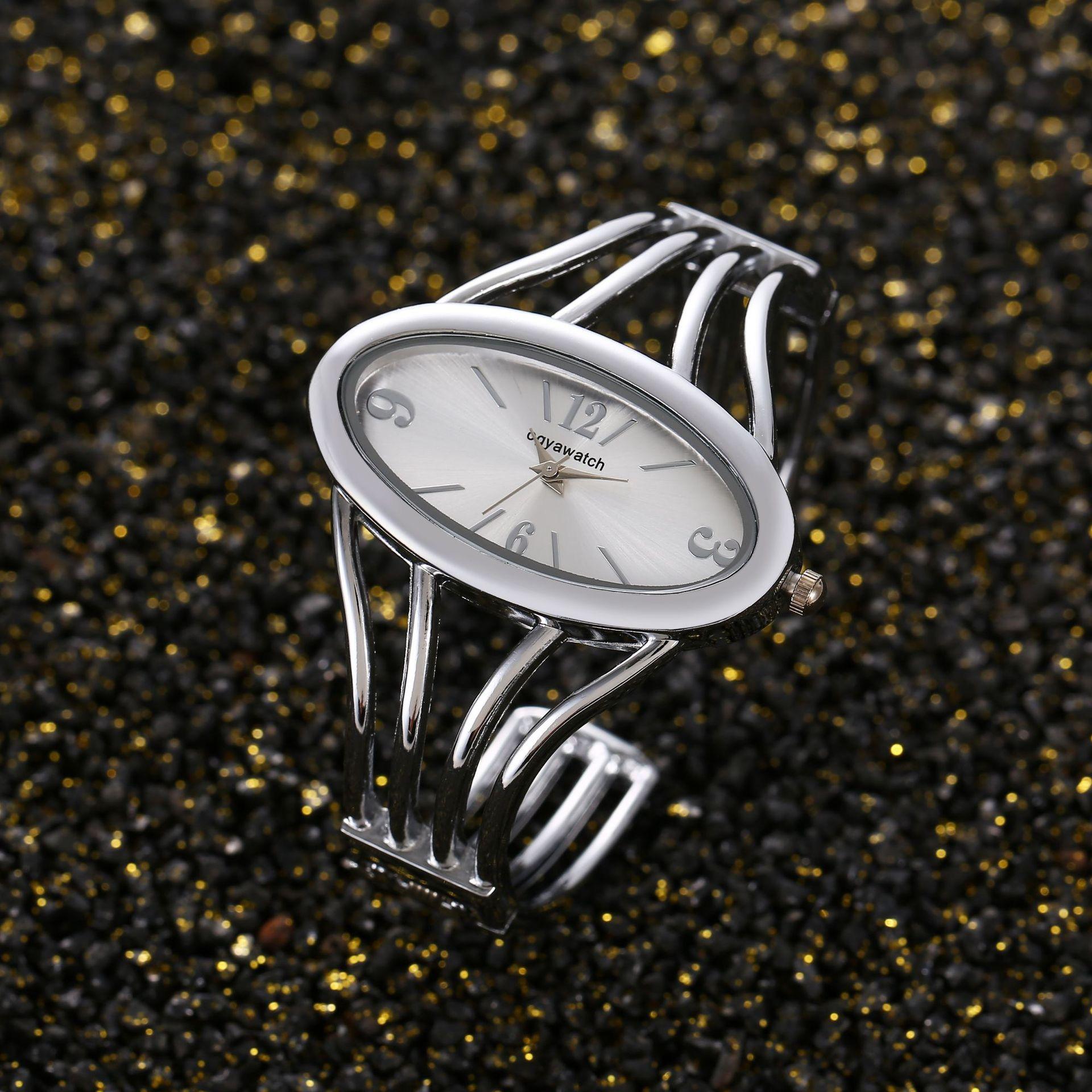 

ogyawatch Бренд Роскошные Модные Женские Кварцевые Часы-Браслет с Круглым Циферблатом Женские Часы серебряный/белый