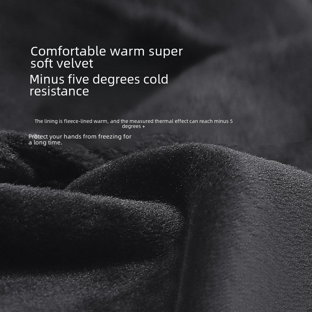 Mănuși Ciclism Călduroase și Rezistente la Vânt pentru Bărbați și Femei - Touchscreen, Antiderapante, Degete Întregi, Plus Catifea pentru Toamnă și Iarnă