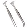 Root Rake with Tweezer 3 Prong Stainless Steel Loosen Soil Bonsai Tree Tools with Ergonomic Handle