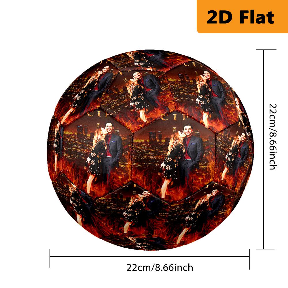 Fiery Romance City Soccer Ball Suitable for both training and competition High elasticity No. 5 football Wear-resistant and slip-resistant