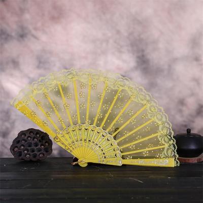 Cel mai bun dans pentru petrecere de nuntă, dantelă, mătase, ventilator pliabil de mână pentru flori