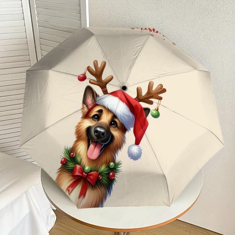 

1pc Christmas Dog Decorations Umbrella with Plastic Handle,Suitable for All Seasons Home Travel Outdoor UmbrellaDD236