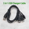 1PC Cable Fast Charging Cable 5 In 1 USB Game Charger Cord Wire For New 3DS XL NDS Lite NDSI LL WI I U GBA PSP