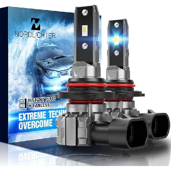 9012 Bulbs, 9012 Fog Light Bulbs 300% Brighter 6500K Xenon White Fanless Wireless Light For Car (Pack Of 2) 9005