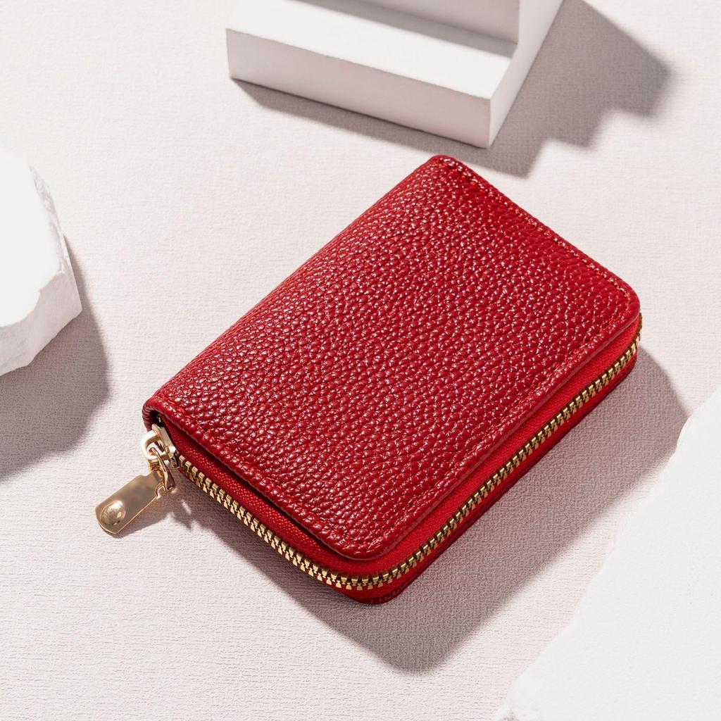 Women's & Men's Large Capacity Anti-Demagnetization Accordion Card Holder with Multi-Card Slots and ID Clip