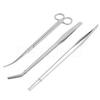 Aquarium Plant Tool Set: Straight & Curved Scissors, Wave Scissors, Tweezers, Forceps, Sand Leveler, Algae Scraper