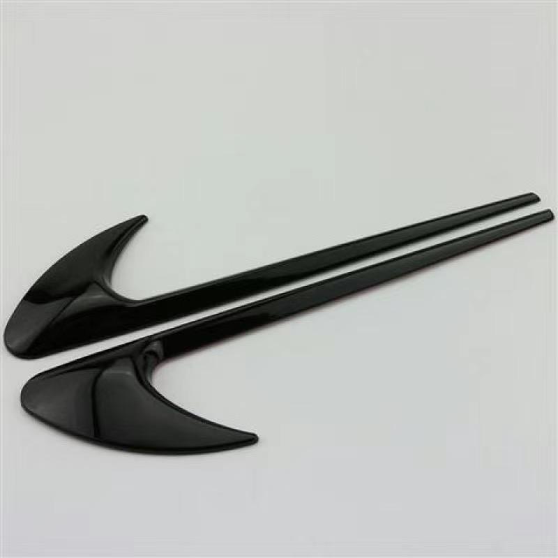 V8 BITURBO 4matic+ A Pair Side Fender Abs Emblem Sliver Black Carbon Fiber Pattern Sticker For AMG A B C E S G Class Car Accessories