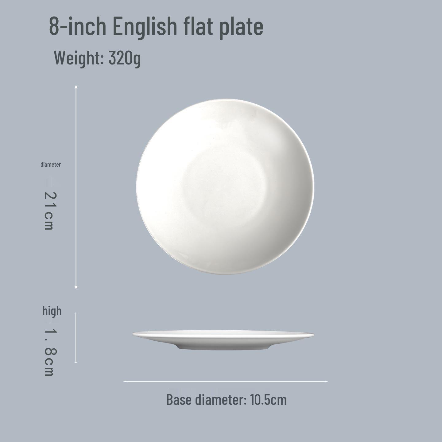 Customizable Pure White Bone China Dinner Plate - Ideal for Restaurants and Homes